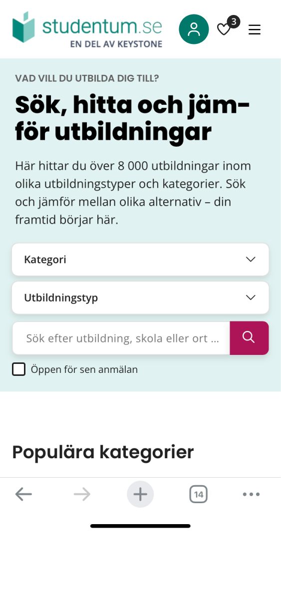 Mobile navigation — logged in state
